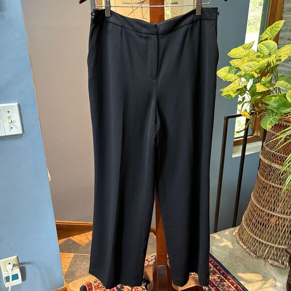 Women's Talbots Black Wool Trouser Pants Size 12 - Picture 2 of 7